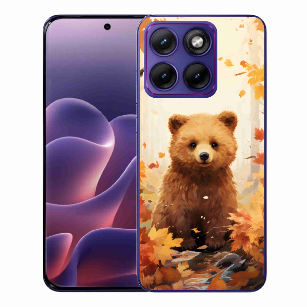 Zselés borítás mmCase a Motorola Edge 70 Fusion készülékhez - medve az erdőben