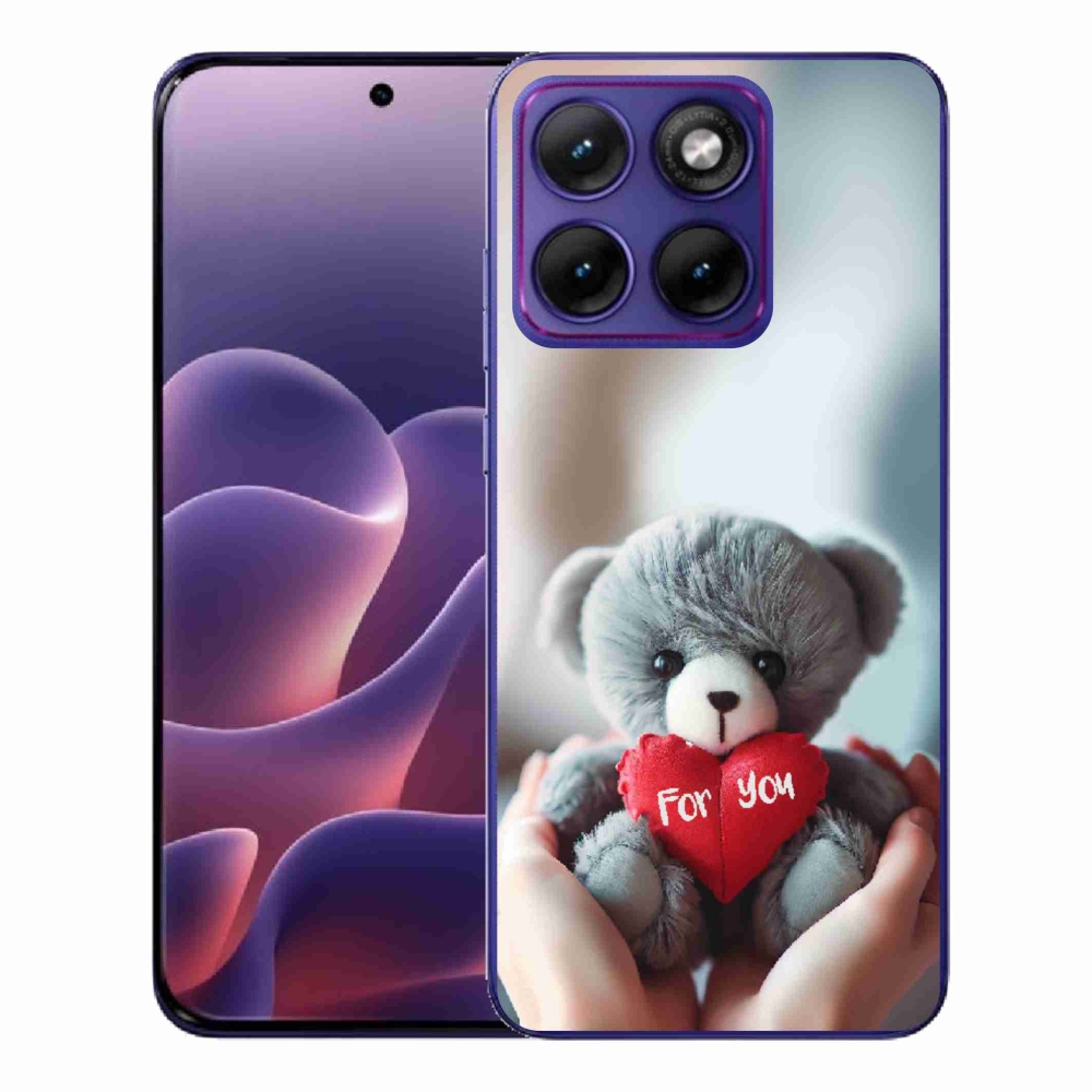 Gél borítás mmCase a Motorola Edge 70 Fusion készülékhez - mackó a szerelmesek számára