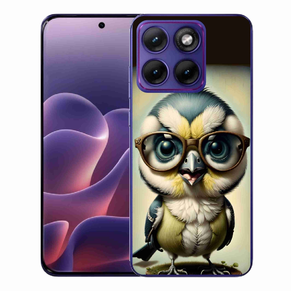 Zselés borítás mmCase a Motorola Edge 70 Fusion készülékhez - cub szemüveggel