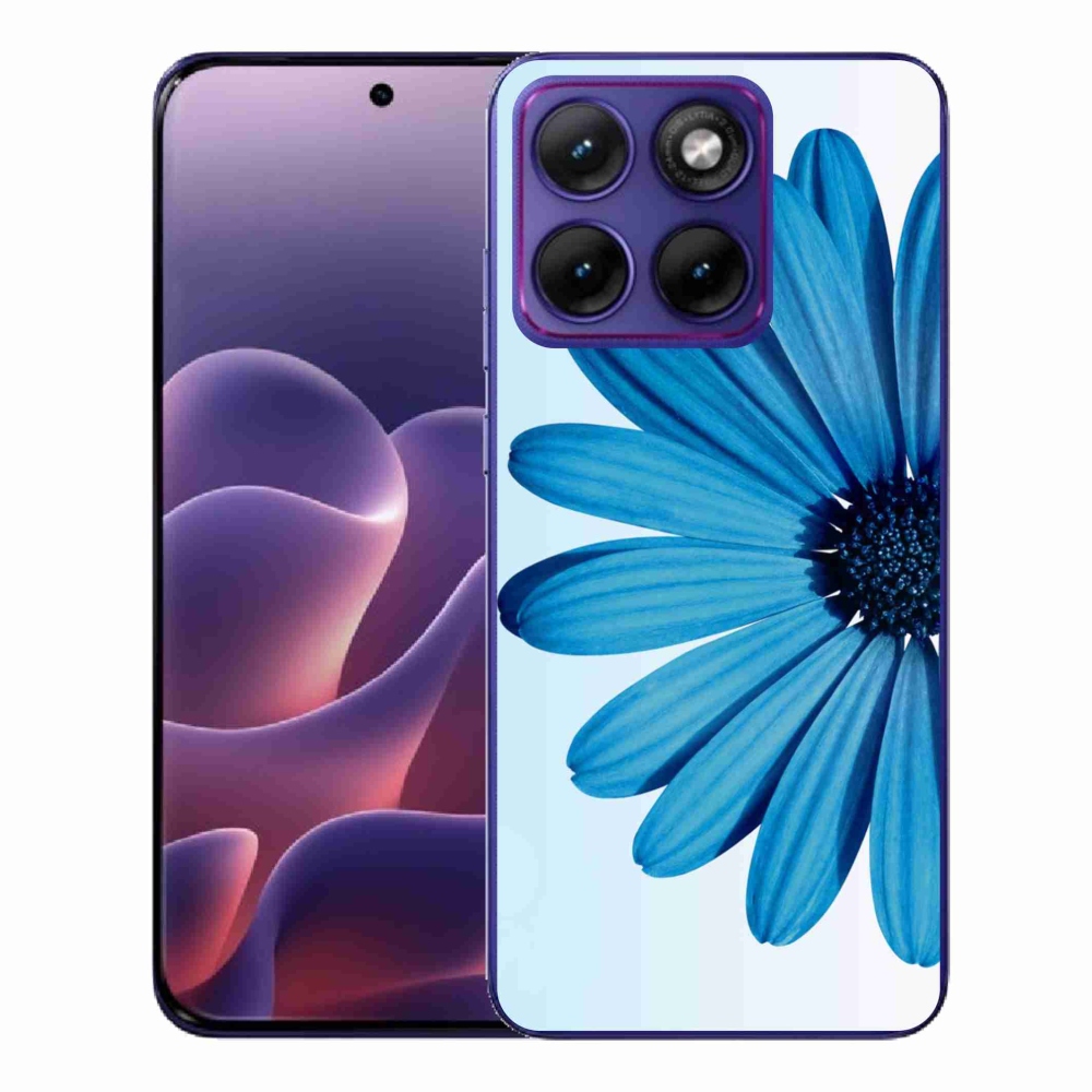 Zselés borítás mmCase a Motorola Edge 70 Fusion készülékhez - kék színű margaréta