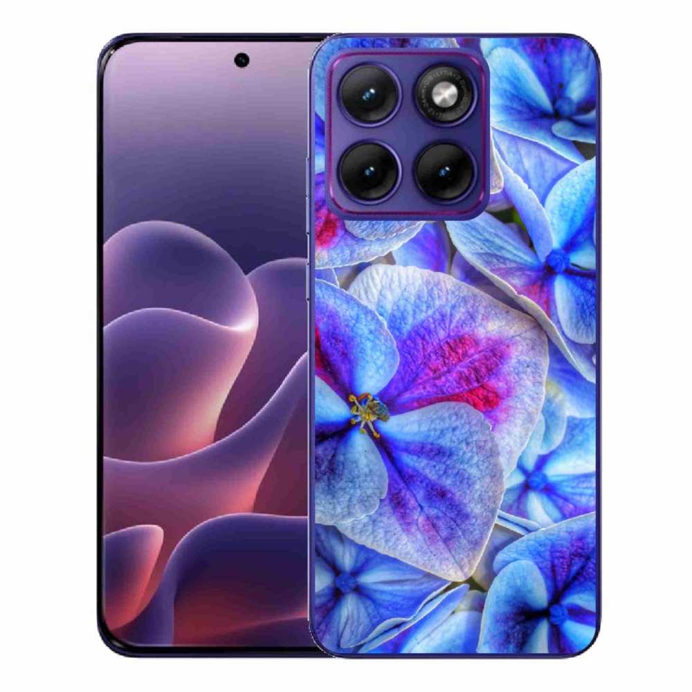 Zselés tok mmCase a Motorola Edge 70 Fusion készülékhez - kék virágok 1