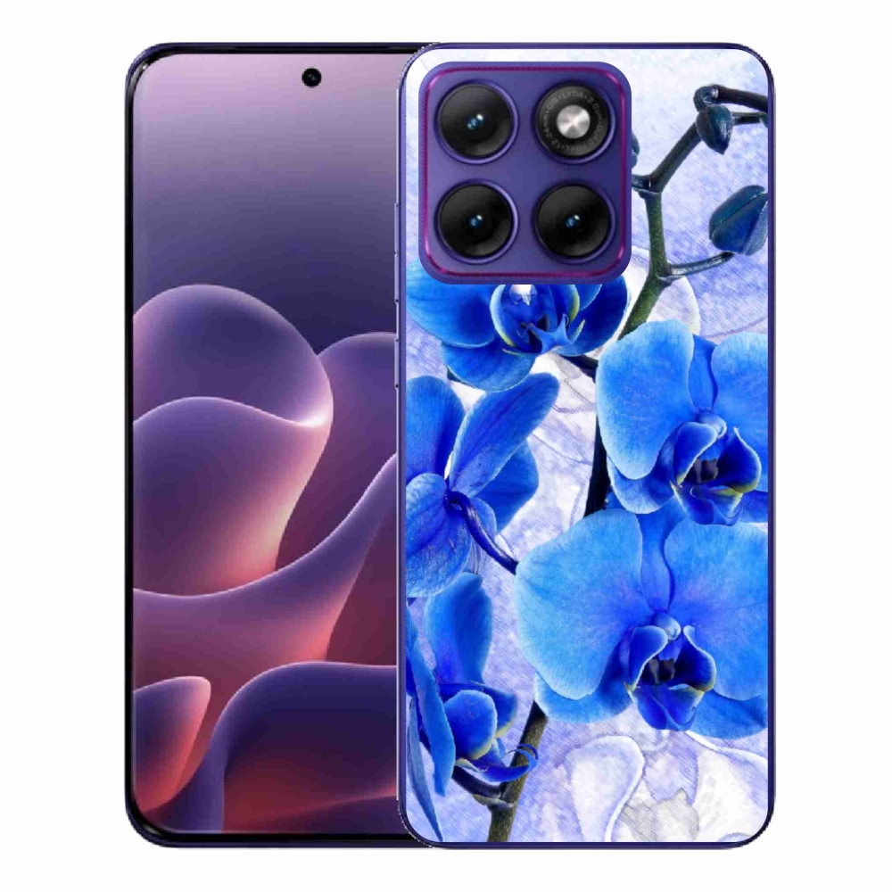 Zselés tok mmCase a Motorola Edge 70 Fusion készülékhez - kék virágok
