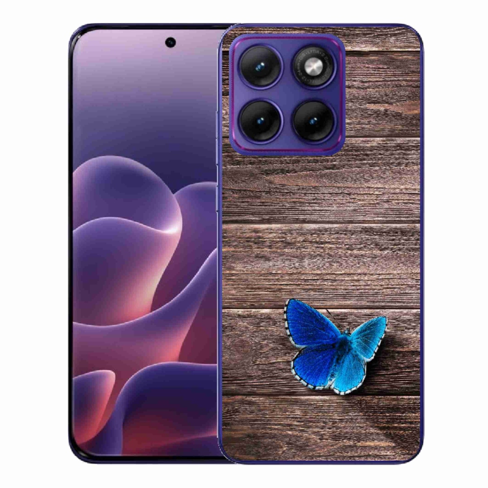 Zselés tok mmCase a Motorola Edge 70 Fusion készülékhez - kék pillangó 1