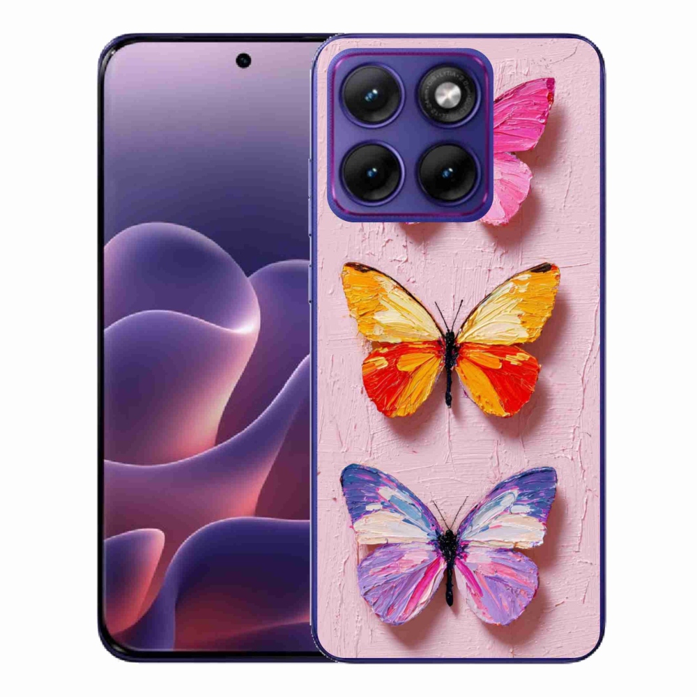Zselés borítás mmCase a Motorola Edge 70 Fusion készülékhez - pillangó szentháromság