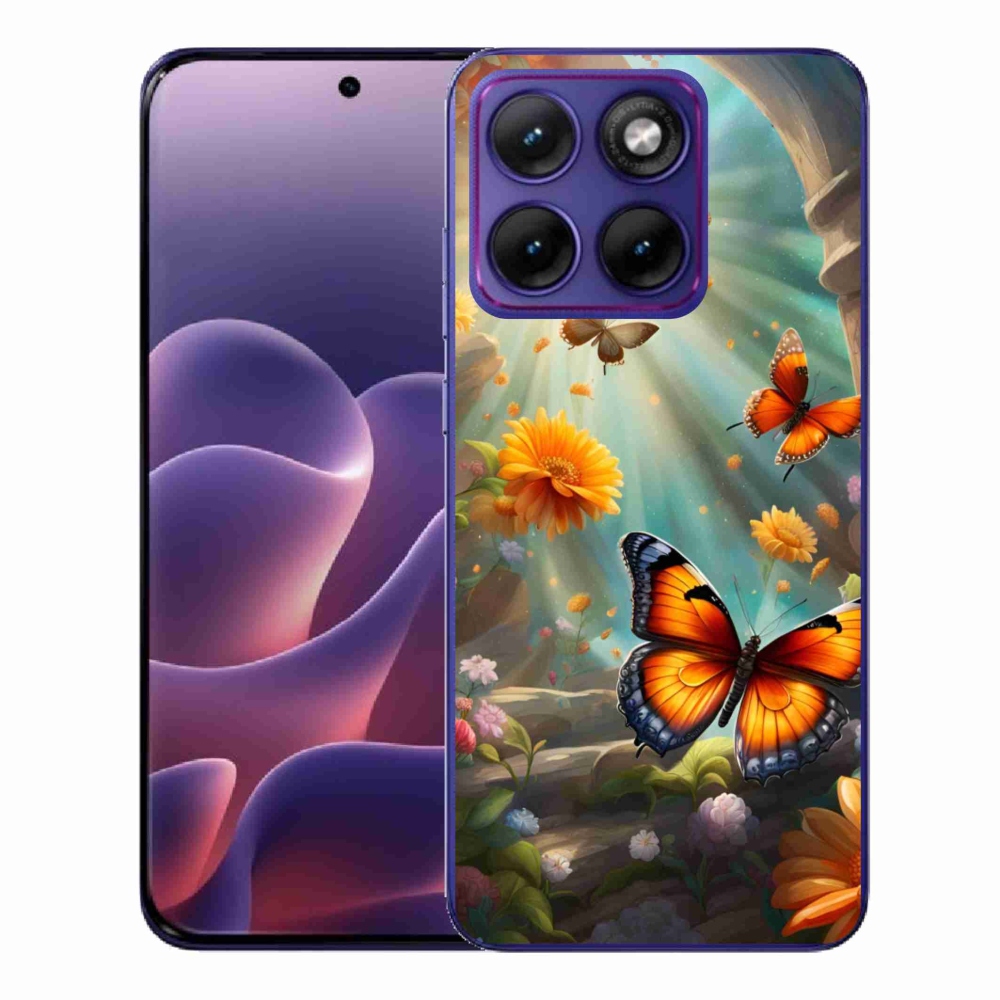 Zselés borítás mmCase a Motorola Edge 70 Fusion készülékhez - pillangókert 2