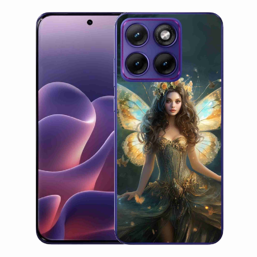 Zselés borítás mmCase a Motorola Edge 70 Fusion készülékhez - pillangó nő