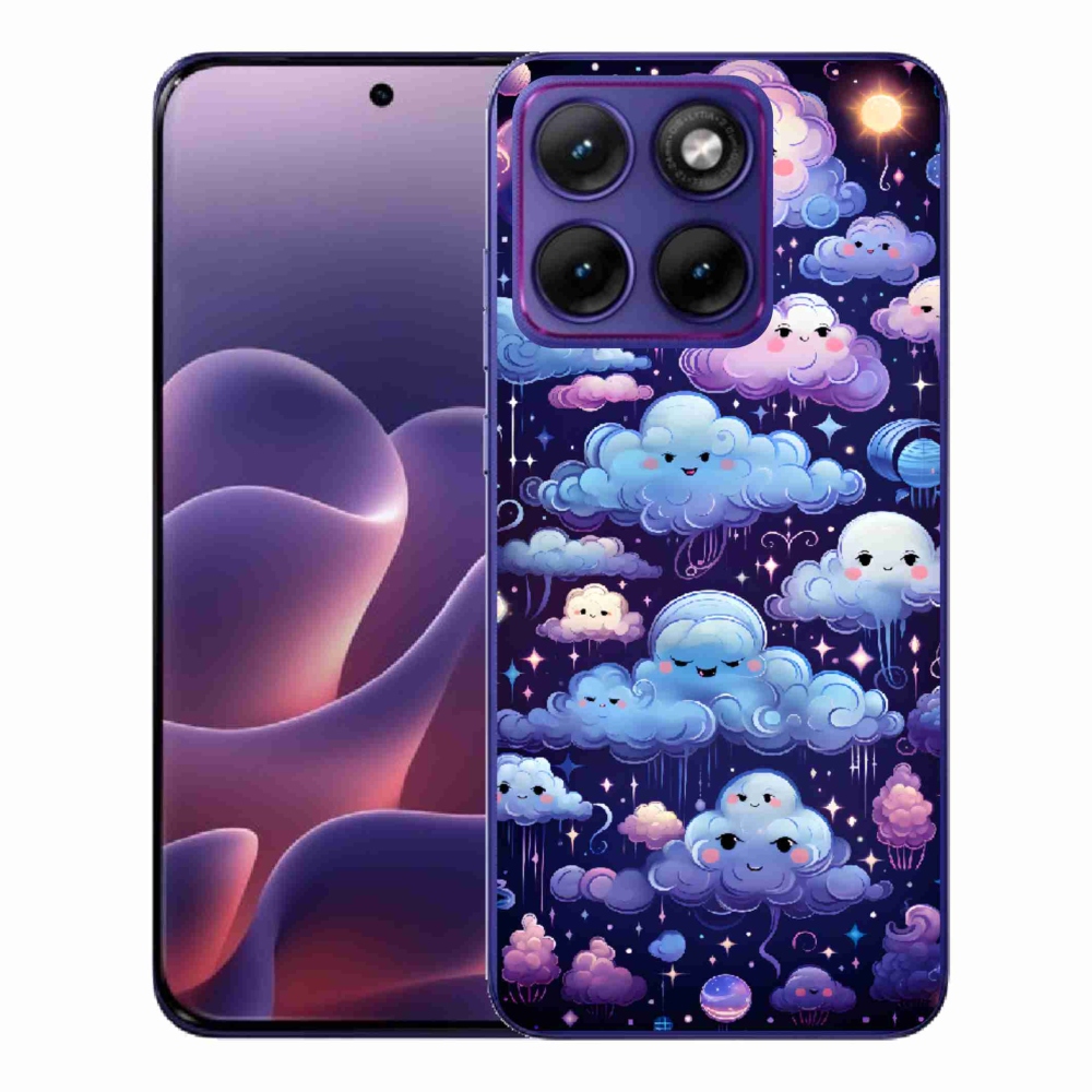 Zselés borítás mmCase a Motorola Edge 70 Fusion készülékhez - felhők