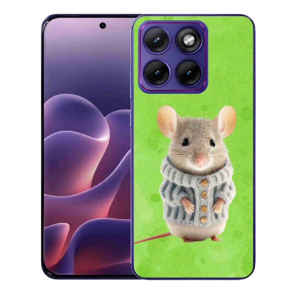Zselés borítás mmCase a Motorola Edge 70 Fusion készülékhez - egér pulóverben