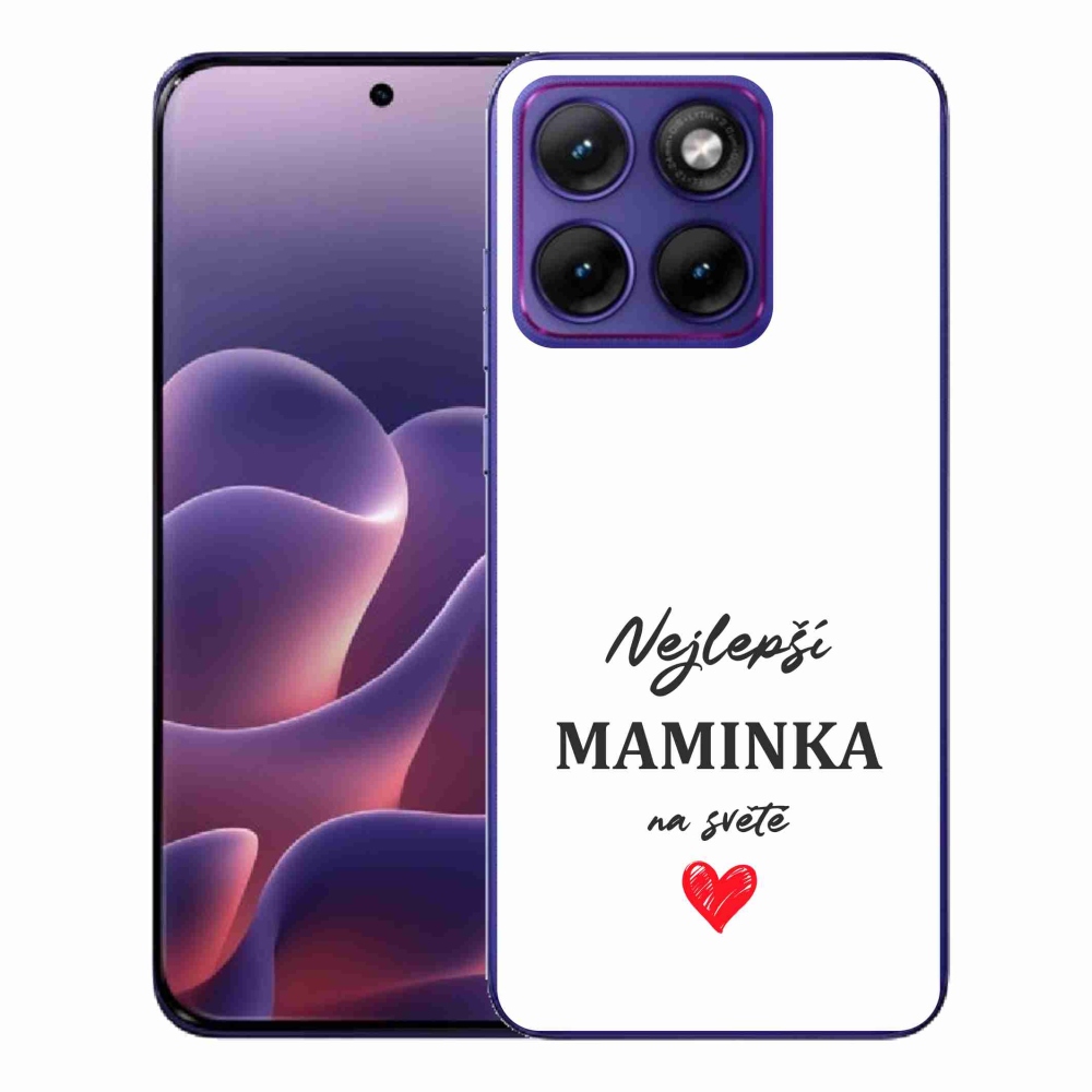 Gél védőburkolat mmCase a Motorola Edge 70 Fusion készülékhez - Best Mom 1 fehér háttér