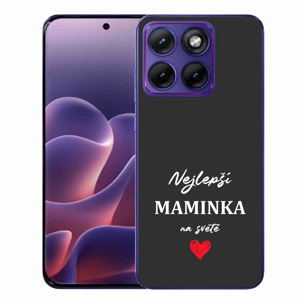 Gél borítás mmCase a Motorola Edge 70 Fusion készülékhez - Best Mom 1 fekete háttér