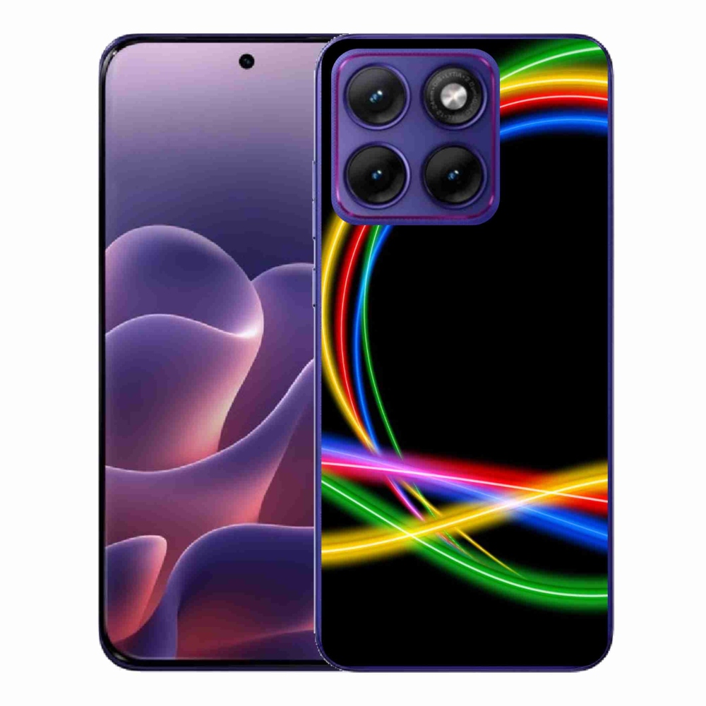 Zselés borítás mmCase a Motorola Edge 70 Fusion készülékhez - neon körök