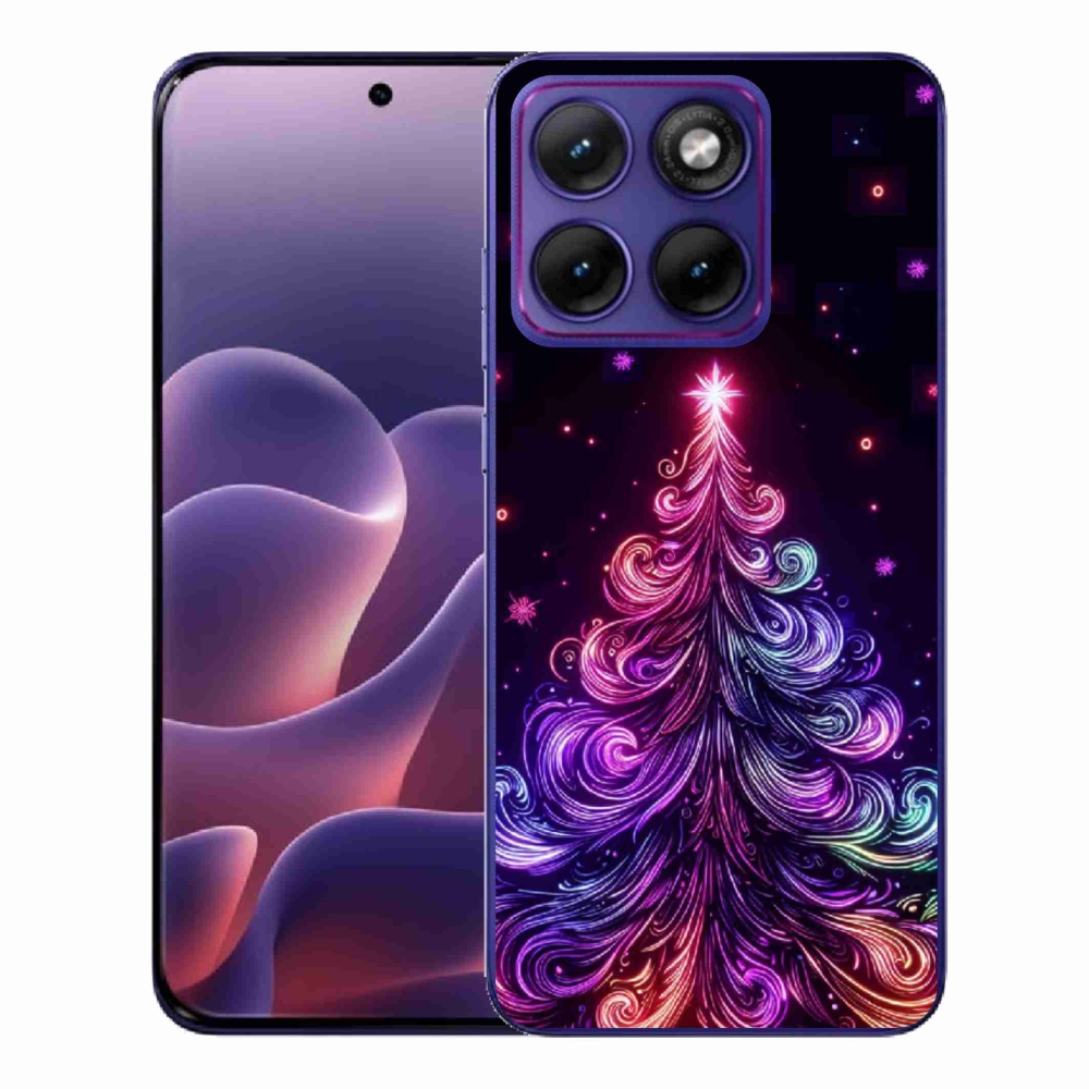 Zselés borítás mmCase a Motorola Edge 70 Fusion készülékhez - neon karácsonyfa 1