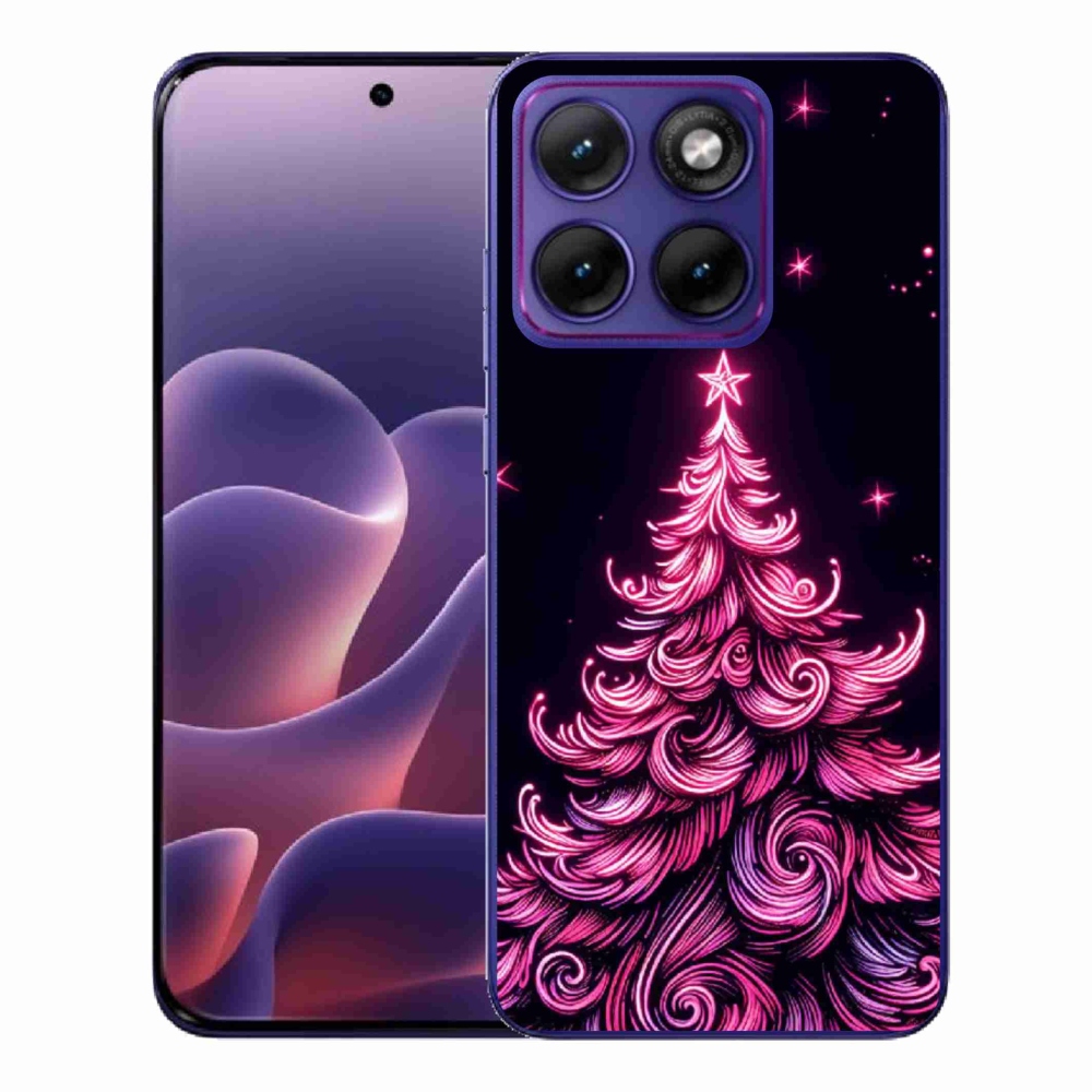 Zselés borítás mmCase a Motorola Edge 70 Fusion készülékhez - neon karácsonyfa 2