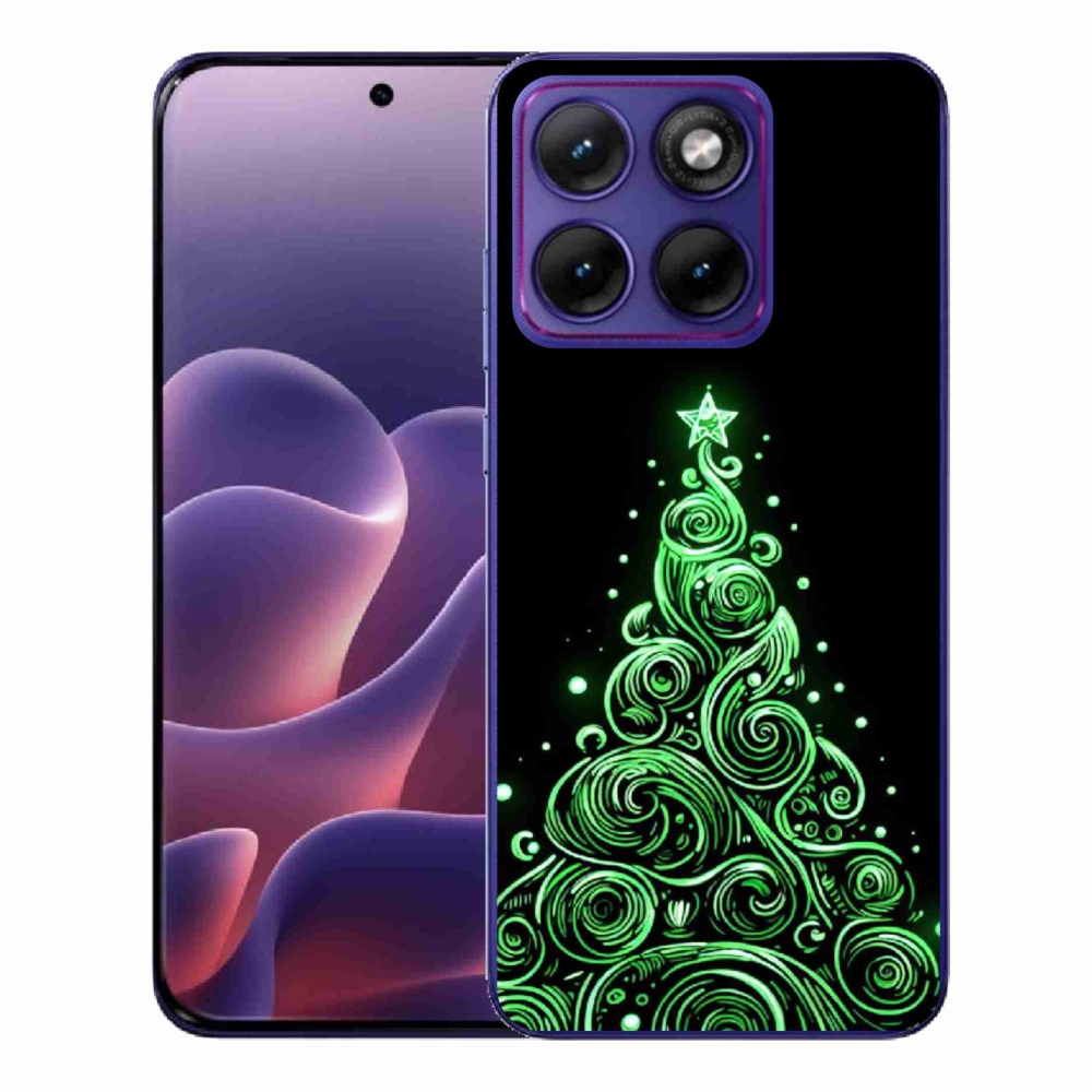 Zselés borítás mmCase a Motorola Edge 70 Fusion készülékhez - neon karácsonyfa 3