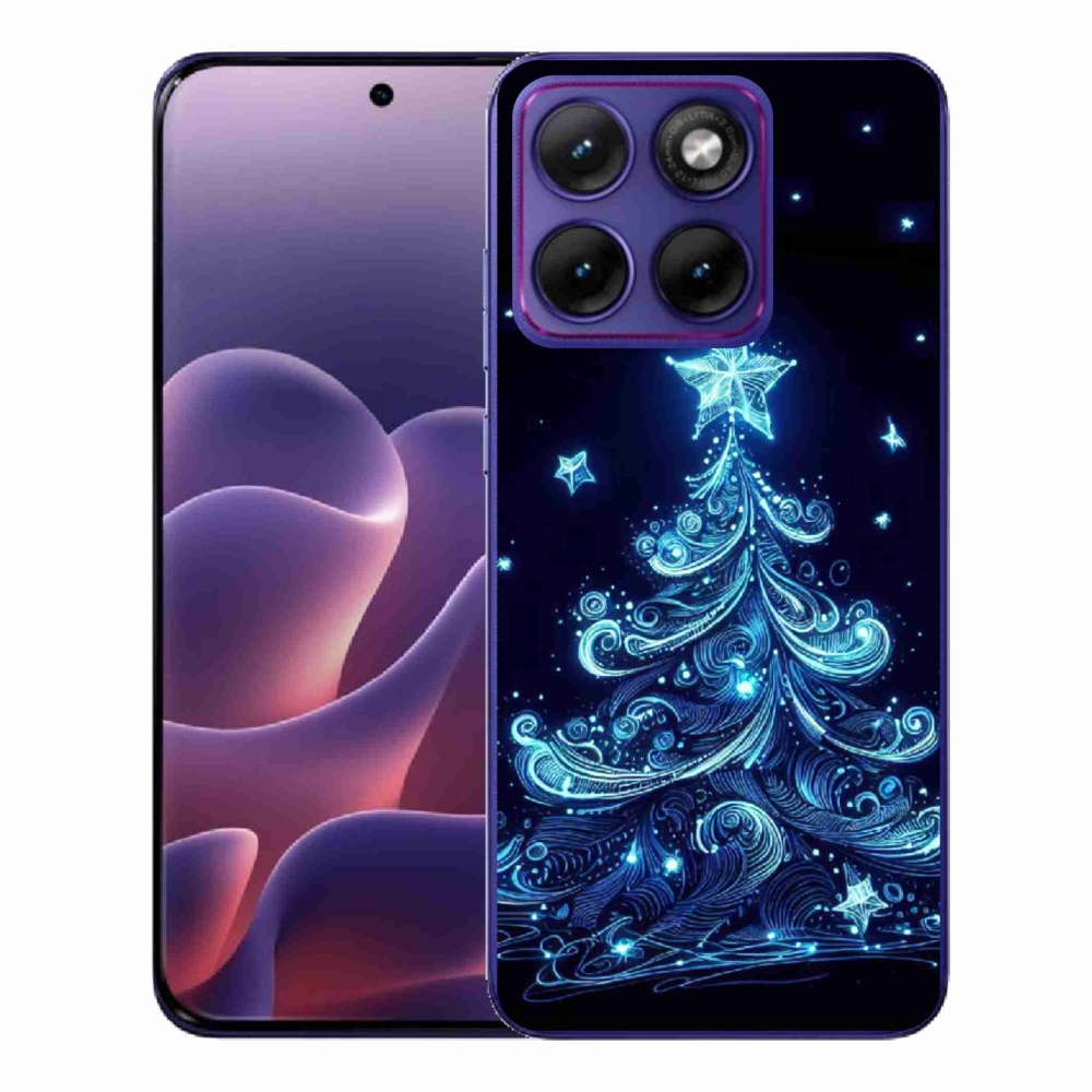 Zselés borítás mmCase a Motorola Edge 70 Fusion készülékhez - neon karácsonyfa 4