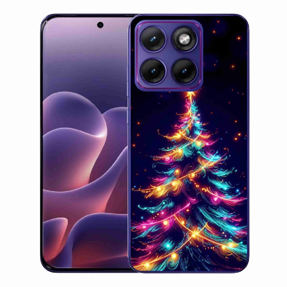 Zselés borítás mmCase a Motorola Edge 70 Fusion készülékhez - neon karácsonyfa