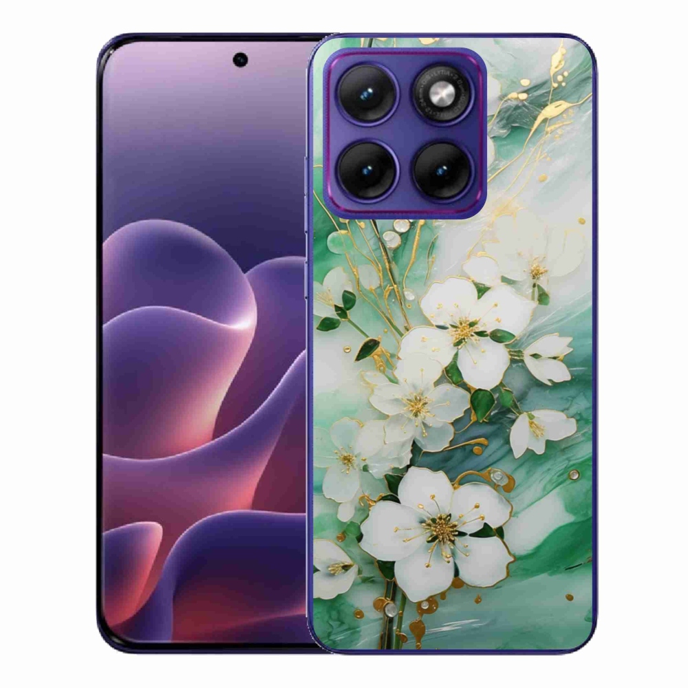 Zselés borítás mmCase a Motorola Edge 70 Fusion készülékhez - finom virágok