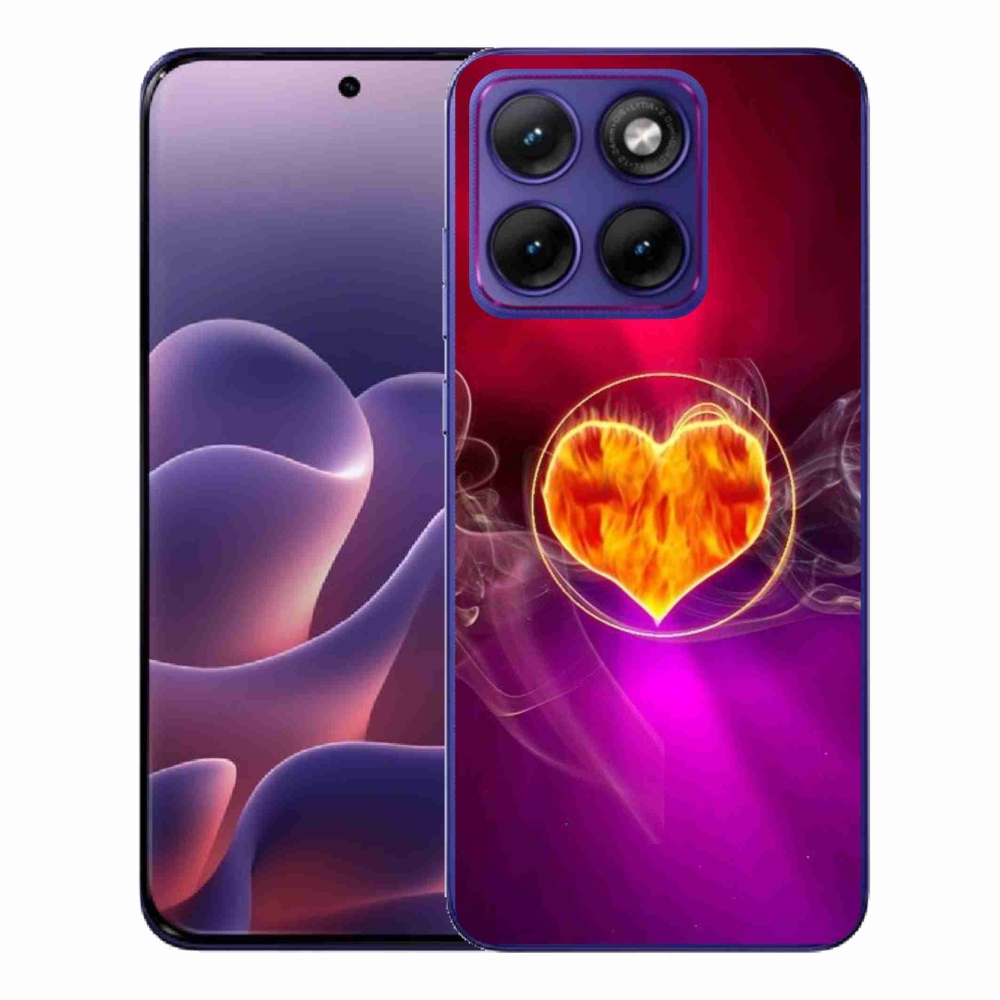 Zselés borítás mmCase a Motorola Edge 70 Fusion készülékhez - tüzes szív