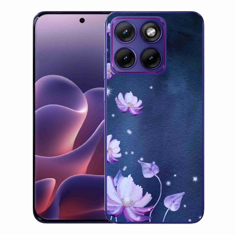 Zselés borítás mmCase a Motorola Edge 70 Fusion készülékhez - hulló virágok
