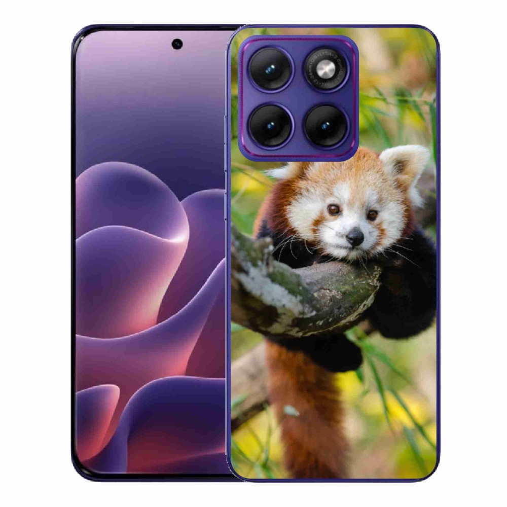 Zselés borítás mmCase a Motorola Edge 70 Fusion készülékhez - panda piros