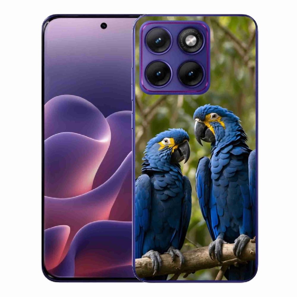 Zselés borítás mmCase a Motorola Edge 70 Fusion készülékhez - papagáj duo
