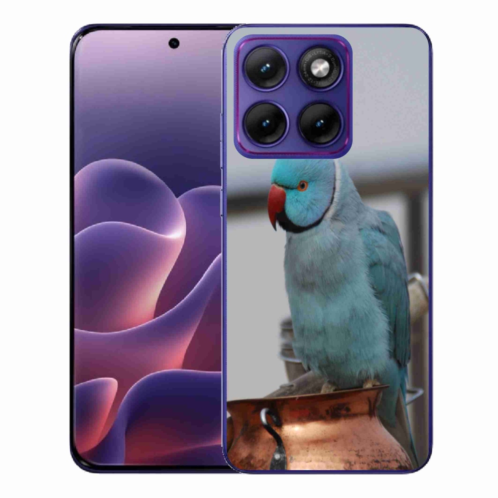Zselés borítás mmCase a Motorola Edge 70 Fusion készülékhez - papagáj alexander kék