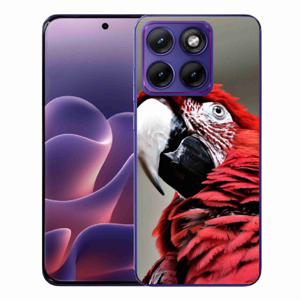 Zselés borítás mmCase a Motorola Edge 70 Fusion készülékhez - papagáj ara piros