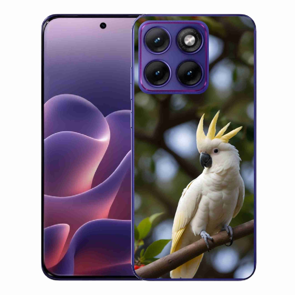 Zselés borítás mmCase a Motorola Edge 70 Fusion készülékhez - papagáj kakadu 3