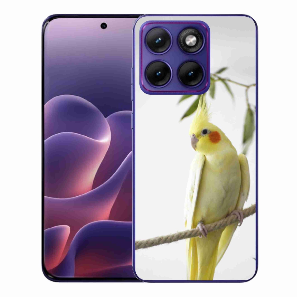 Zselés borítás mmCase a Motorola Edge 70 Fusion készülékhez - papagáj korall színben