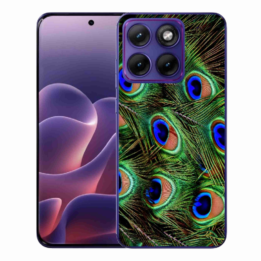 Zselés borítás mmCase a Motorola Edge 70 Fusion készülékhez - pávatoll