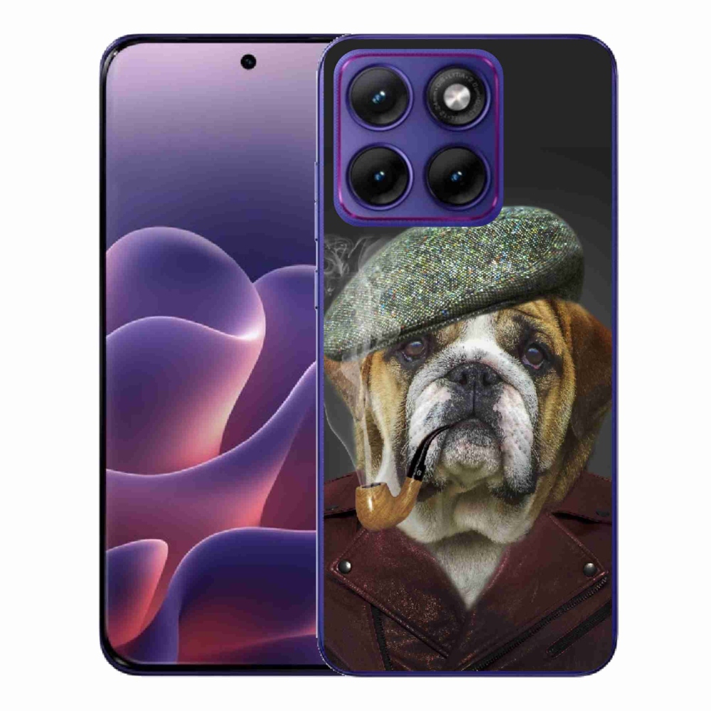 Zselés borítás mmCase a Motorola Edge 70 Fusion készülékhez - kutya csővel
