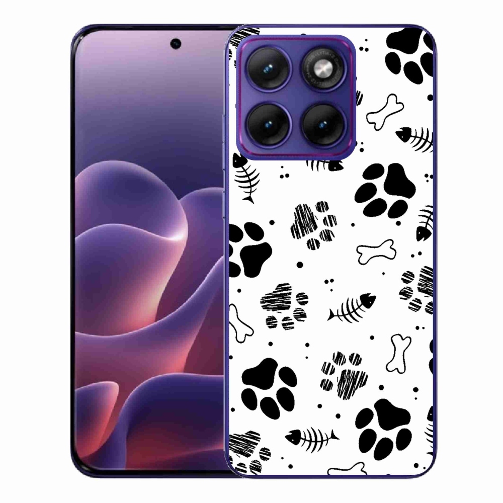Zselés borítás mmCase a Motorola Edge 70 Fusion készülékhez - kutyamancsok 1