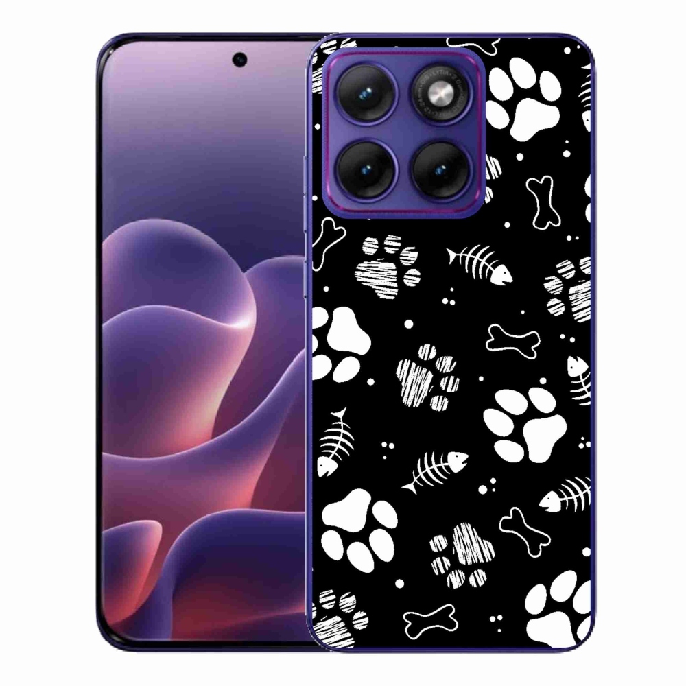 Zselés borítás mmCase a Motorola Edge 70 Fusion készülékhez - kutyamancsok