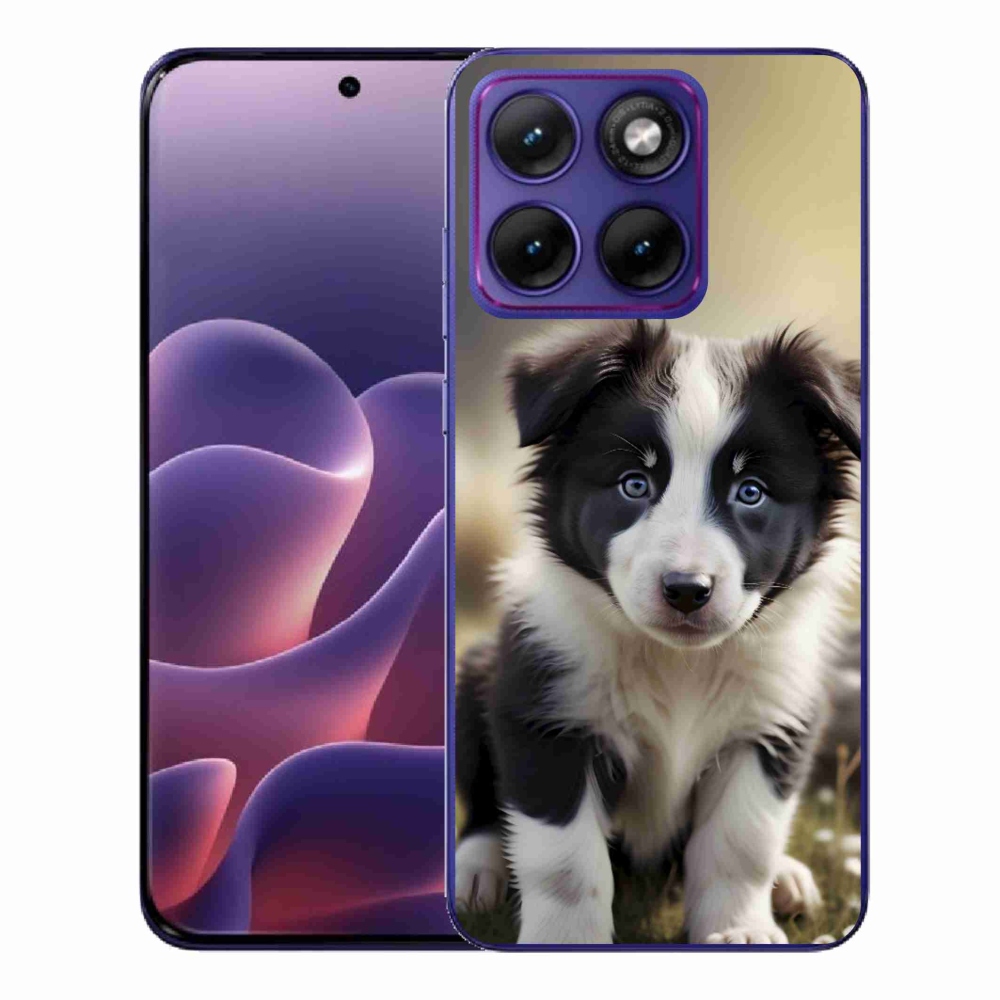 Zselés borítás mmCase a Motorola Edge 70 Fusion készülékhez - aranyos border collie