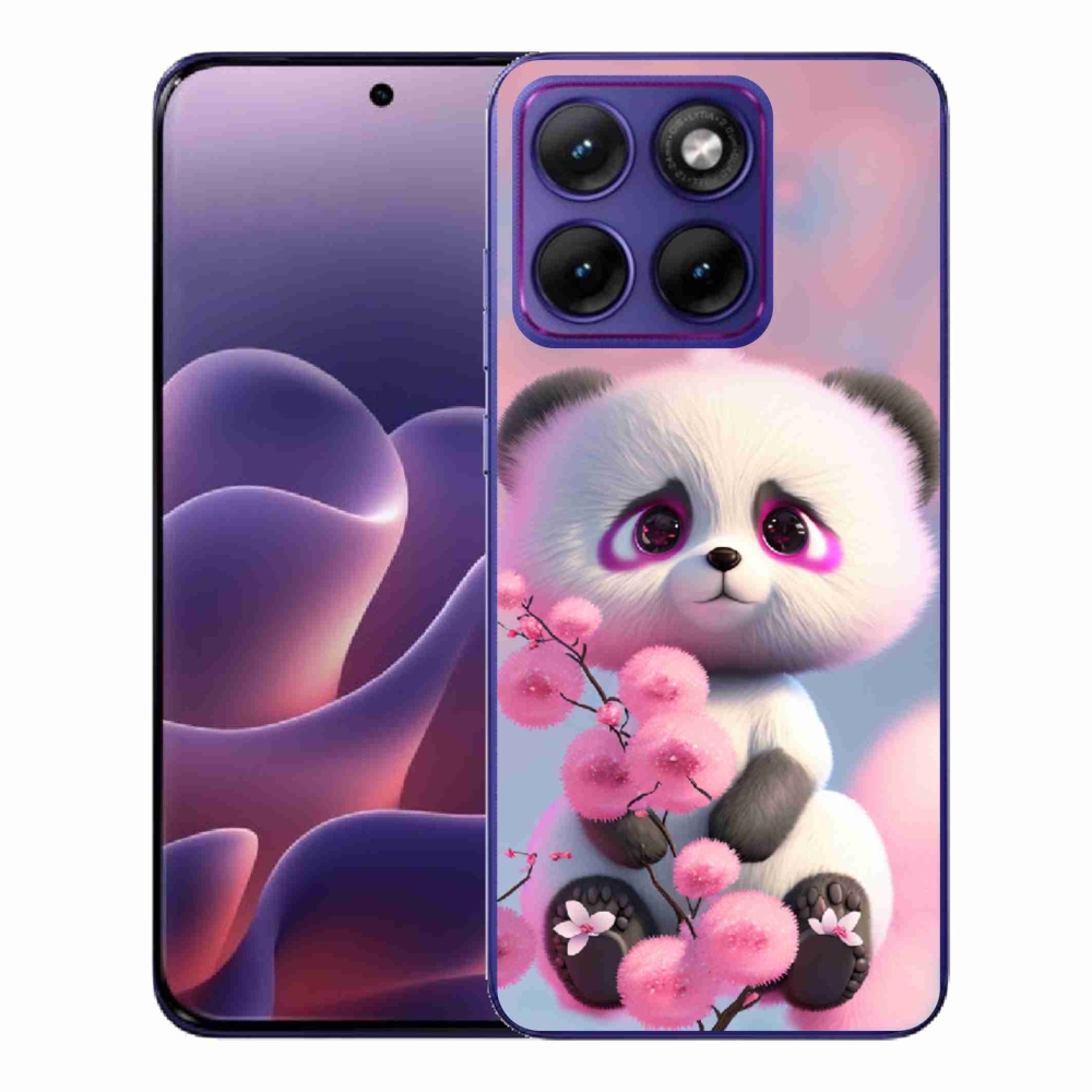 Zselés borítás mmCase a Motorola Edge 70 Fusion készülékhez - aranyos panda 1