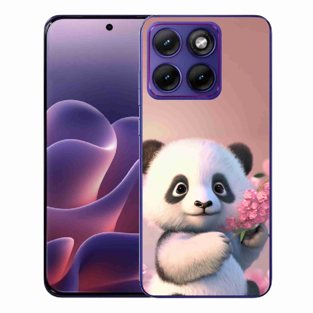 Zselés borítás mmCase a Motorola Edge 70 Fusion készülékhez - aranyos panda