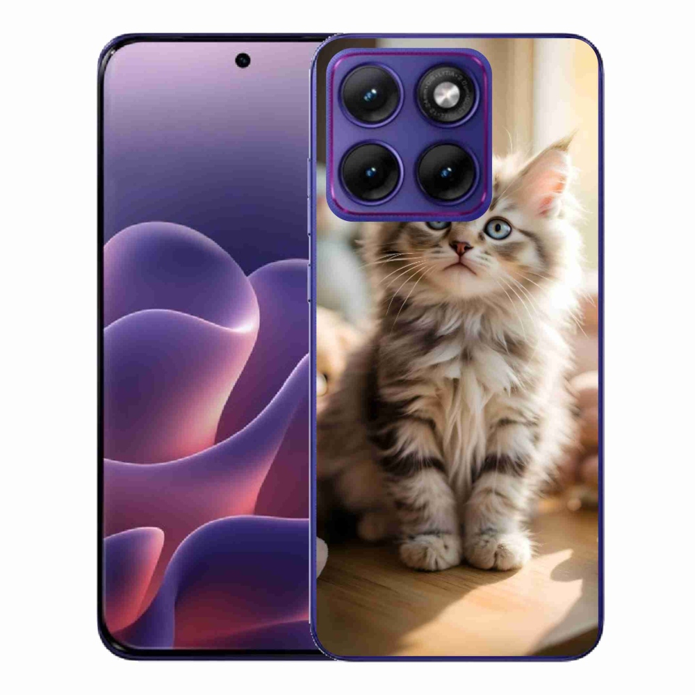 Zselés borítás mmCase a Motorola Edge 70 Fusion készülékhez - aranyos cica 10