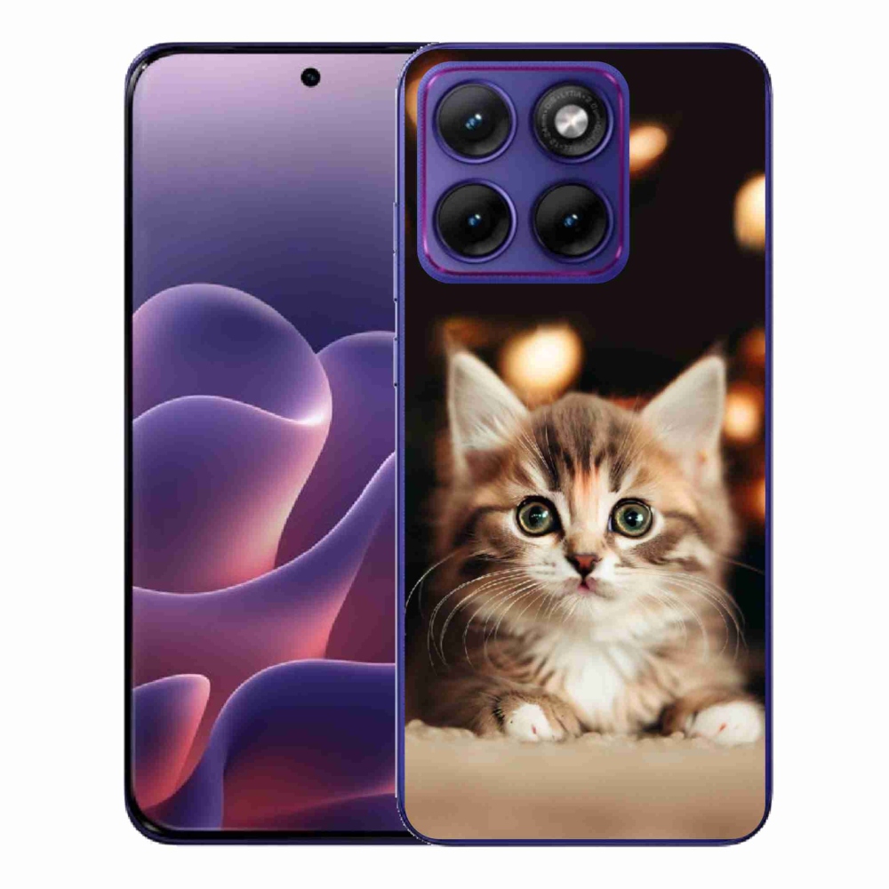 Zselés borítás mmCase a Motorola Edge 70 Fusion készülékhez - aranyos cica 2
