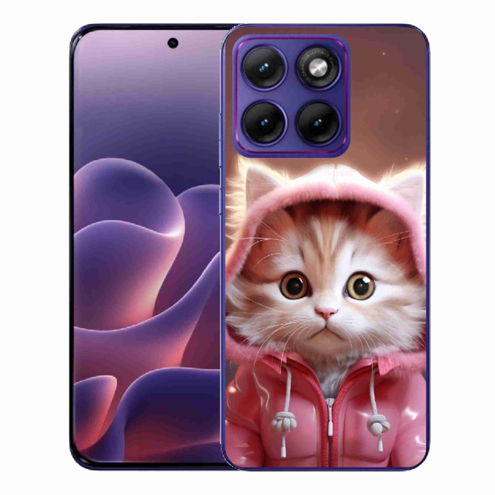 Zselés borítás mmCase a Motorola Edge 70 Fusion készülékhez - aranyos cica 3