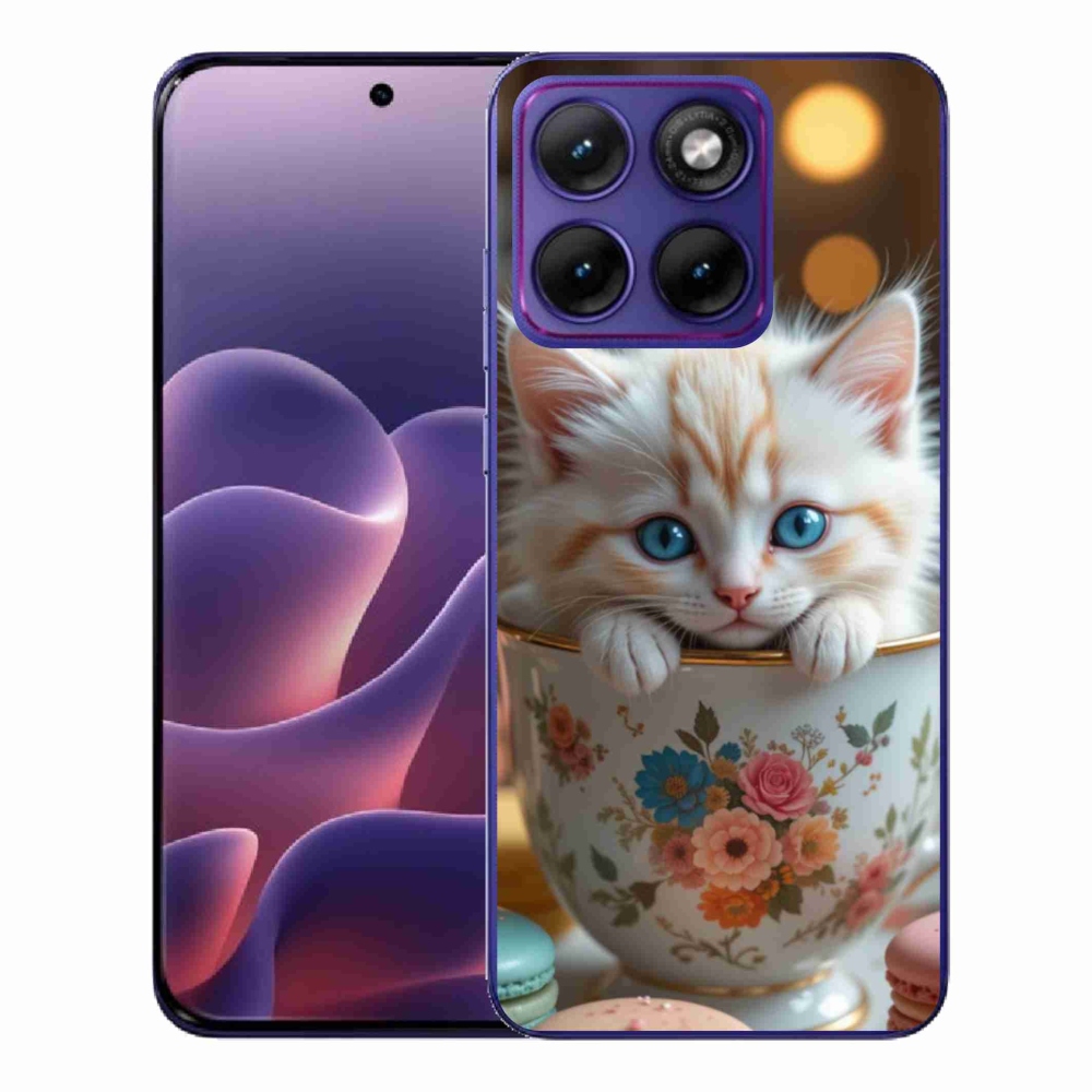 Zselés borítás mmCase a Motorola Edge 70 Fusion készülékhez - aranyos cica 6