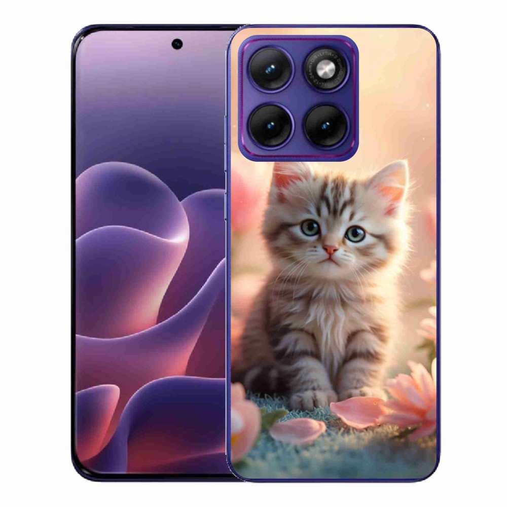 Zselés borítás mmCase a Motorola Edge 70 Fusion készülékhez - aranyos cica 8