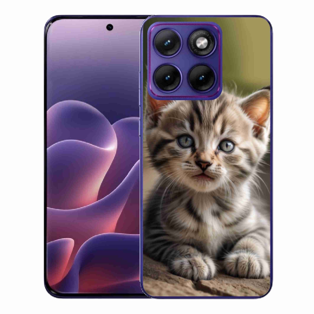 Zselés borítás mmCase a Motorola Edge 70 Fusion készülékhez - aranyos cica 9
