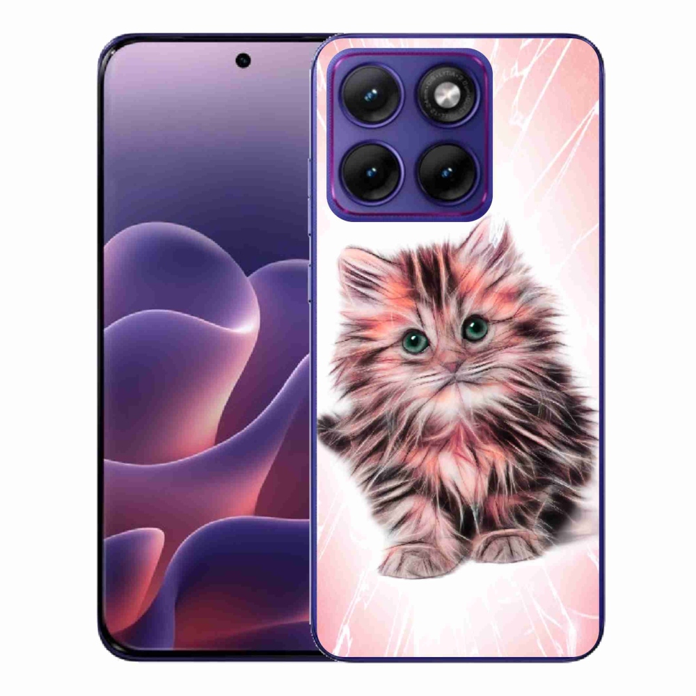 Zselés borítás mmCase a Motorola Edge 70 Fusion készülékhez - aranyos cica