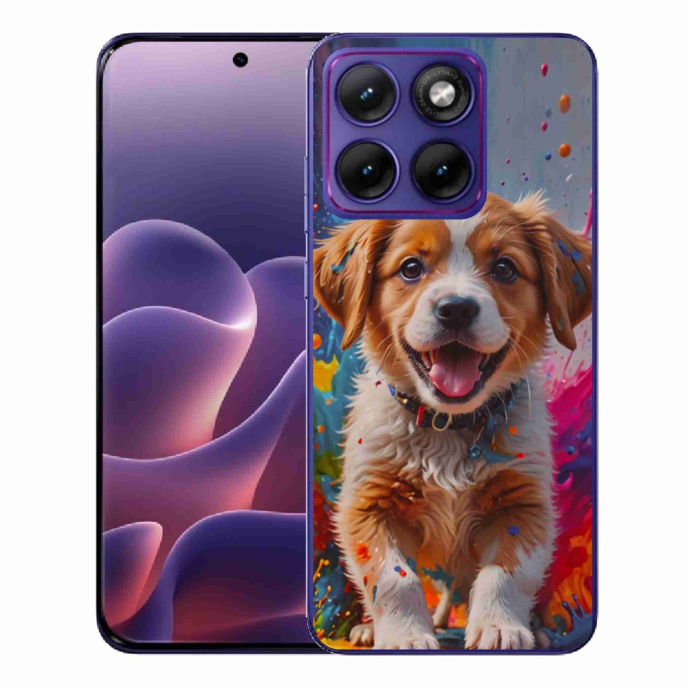 Zselés borítás mmCase a Motorola Edge 70 Fusion készülékhez - aranyos kiskutya 3