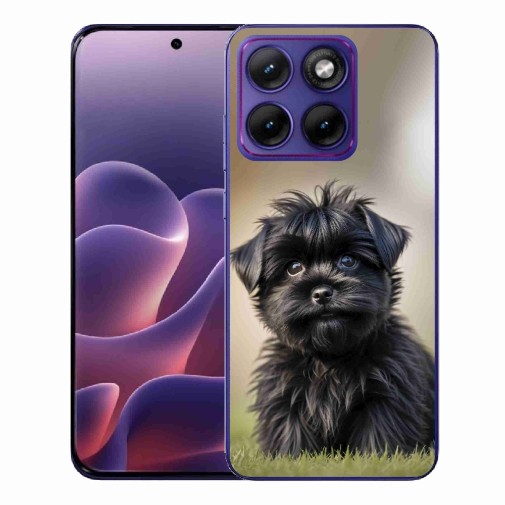 Zselés borítás mmCase a Motorola Edge 70 Fusion készülékhez - aranyos fekete kutya