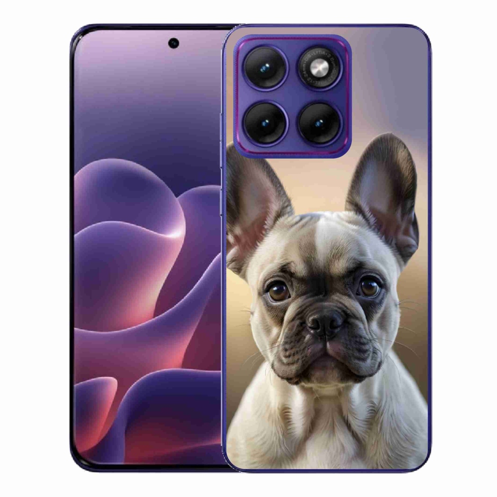 Zselés borítás mmCase a Motorola Edge 70 Fusion készülékhez - aranyos francia bulldog