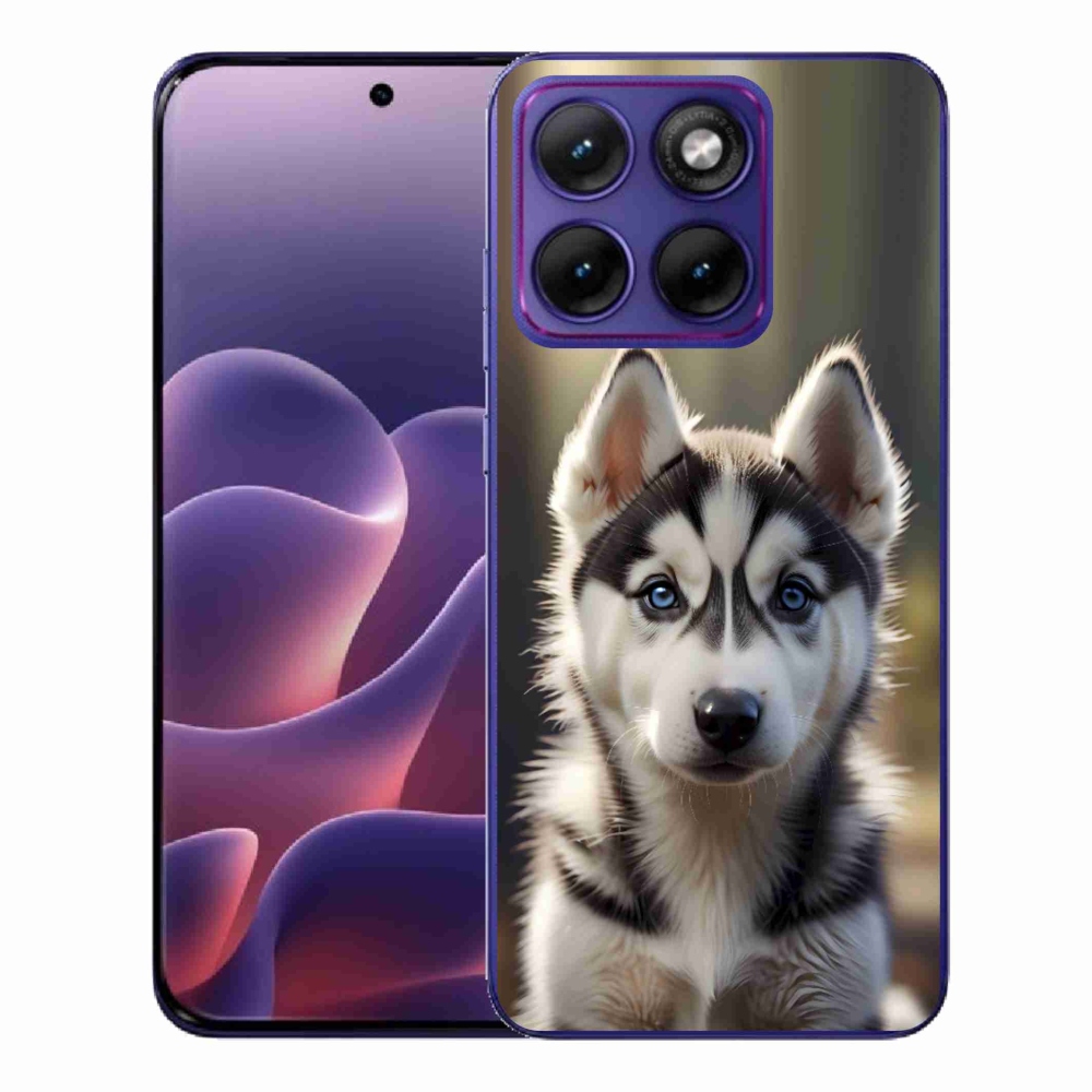 Zselés borítás mmCase a Motorola Edge 70 Fusion készülékhez - aranyos szibériai husky