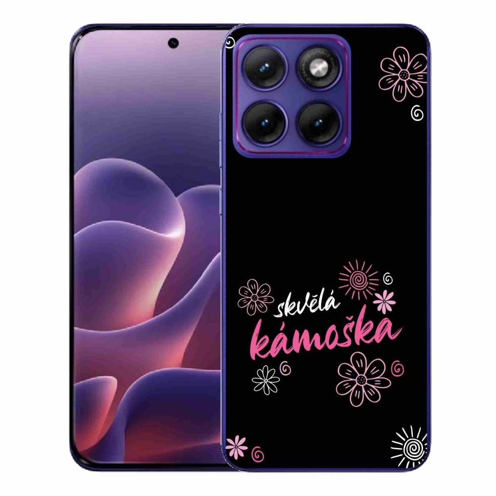 Zselés borítás mmCase a Motorola Edge 70 Fusion készülékhez - nagyszerű haver fekete háttérrel