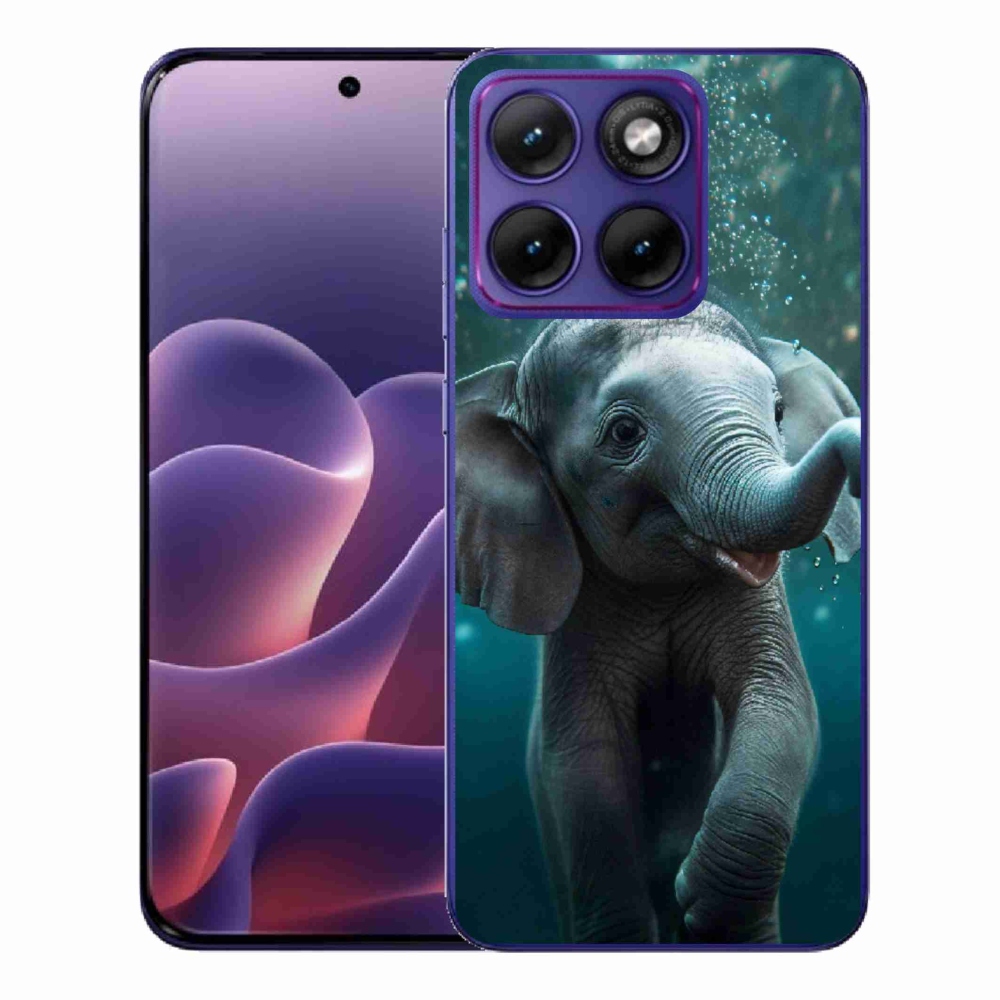 Zselés borítás mmCase a Motorola Edge 70 Fusion készülékhez - elefánt a víz alatt