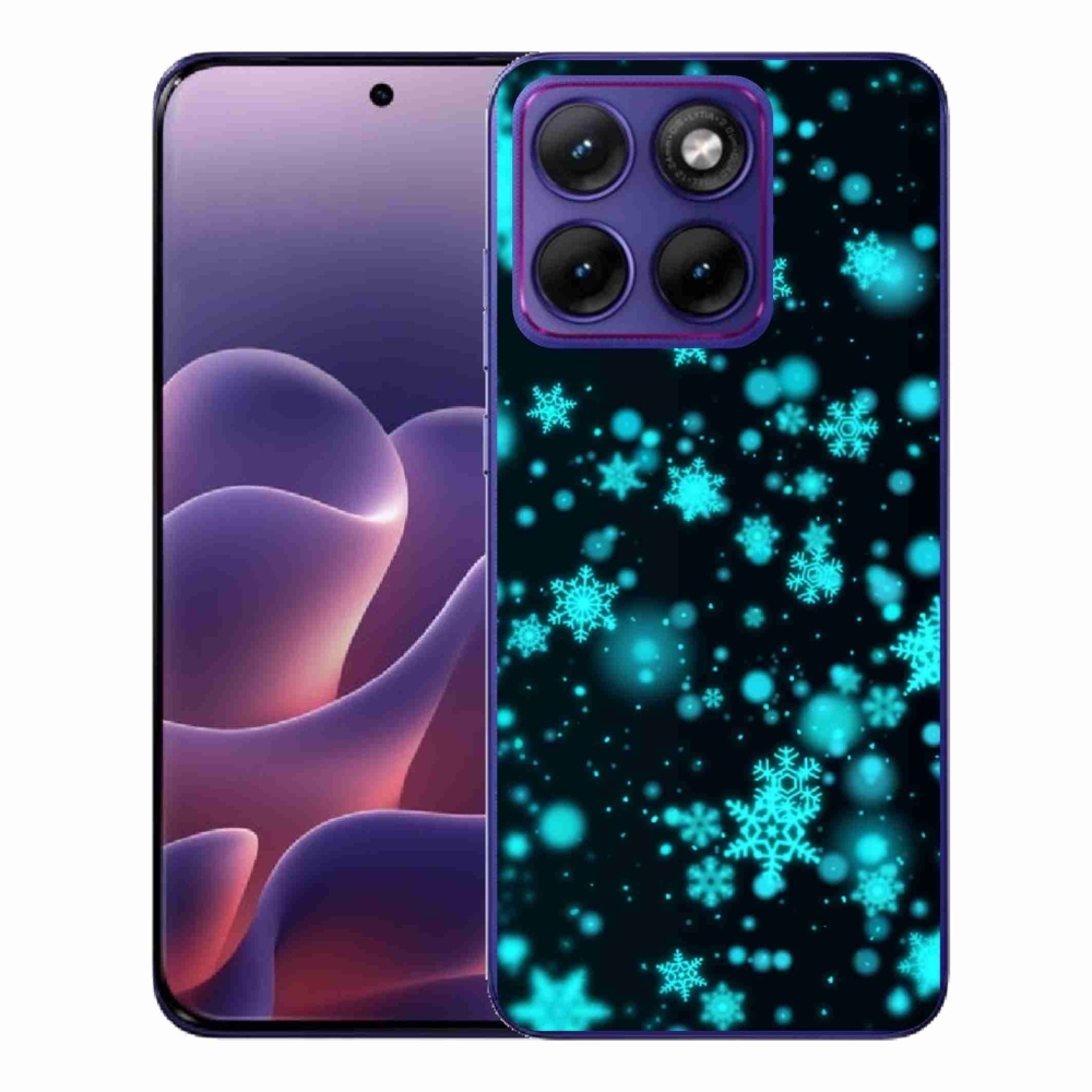 Zselés borítás mmCase a Motorola Edge 70 Fusion készülékhez - hópelyhek 1